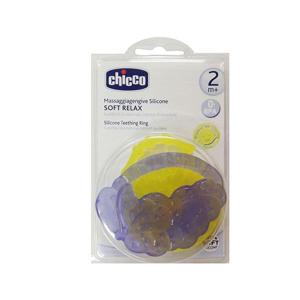 CHICCO SILICONE TEETHING RING 2M+