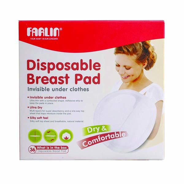 FARLIN BREAST PAD WITH WING 36 PADS